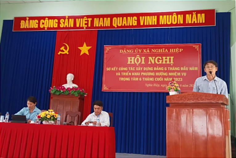 Đảng ủy xã Nghĩa Hiệp tổ chức Hội nghị sơ kết công tác Đảng 6 tháng đầu năm 2023