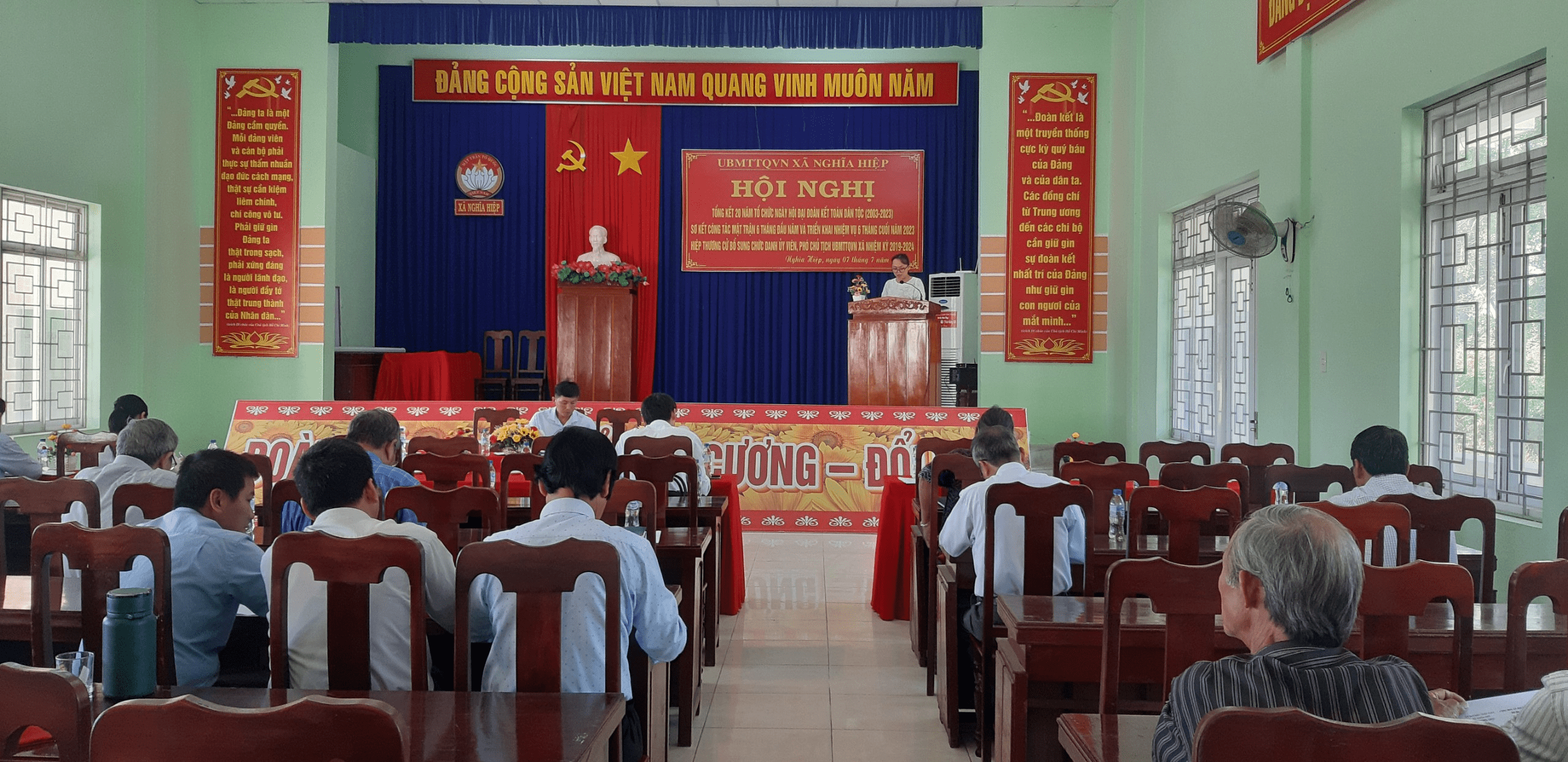 Ủy ban Mặt trận TQVN xã Nghĩa Hiệp tổ chức Hội nghị Tổng kết 20 năm tổ chức Ngày hội Đại đoàn kết toàn dân tộc giai đoạn 2003 - 2023