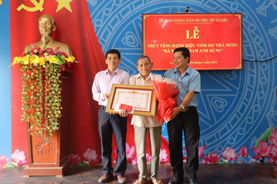 Truy tặng danh hiệu vinh dự Nhà nước “Bà Mẹ Việt Nam Anh hùng” tại xã Nghĩa Hiệp