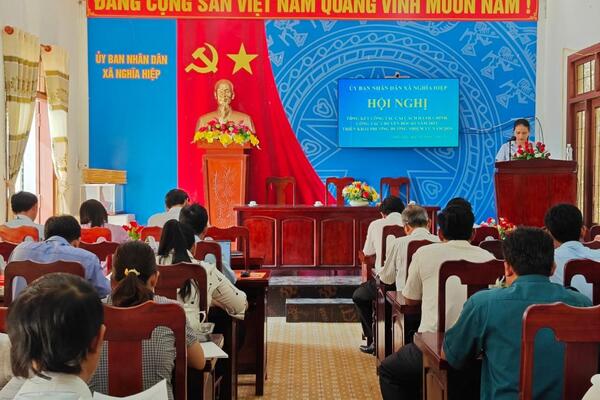 UBND xã Nghĩa Hiệp tổ chức tổng kết công tác CCHC, chuyển đổi số năm 2023; triển khai phương hướng nhiệm vụ năm 2024